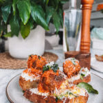 Vodka Sauce Meatballs on Ricotta Toast 
